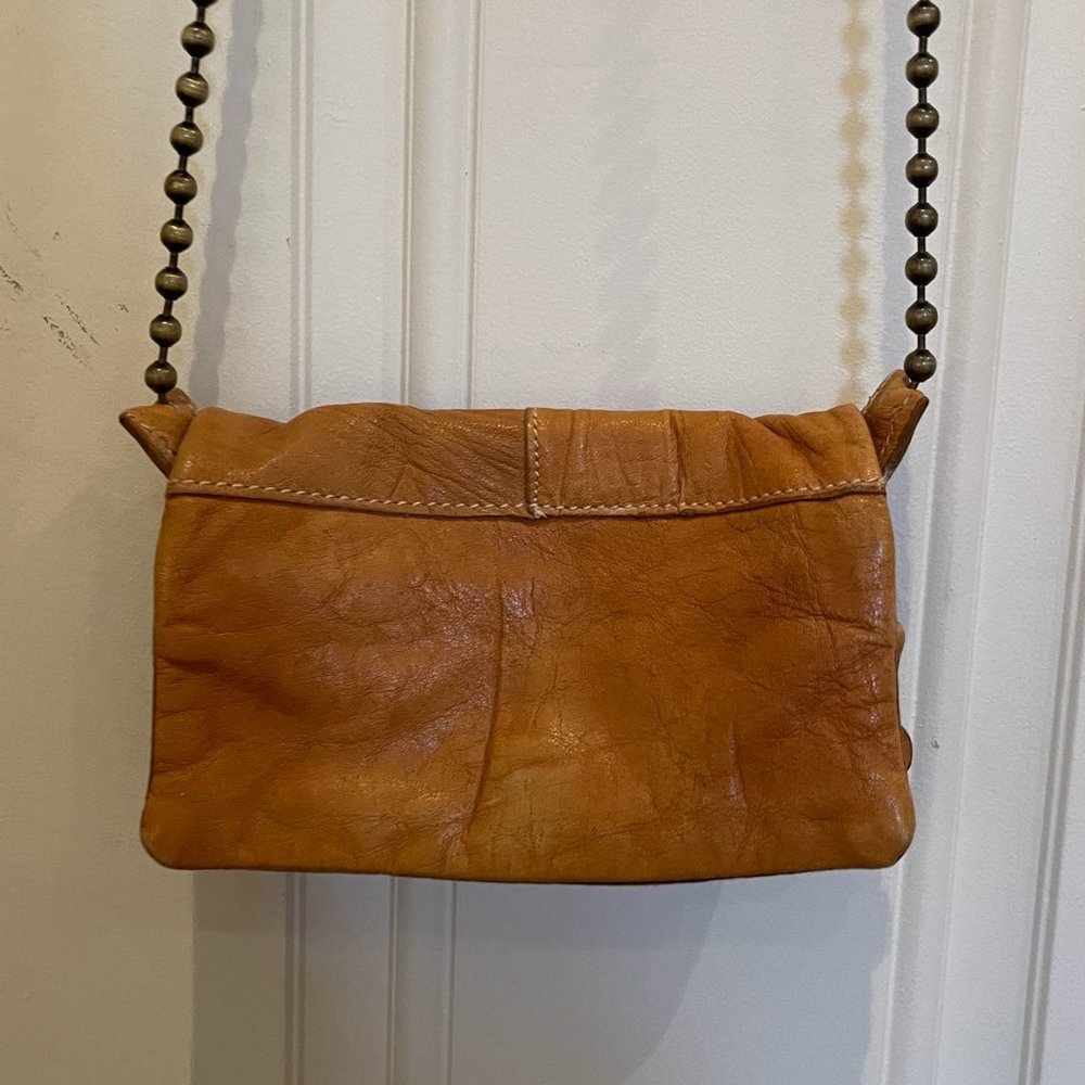 Free People tan leather crossbody bag